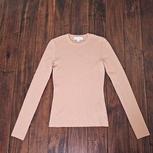Michael Kors Women's Hutton Peach Cashmere Pullover Size XS
